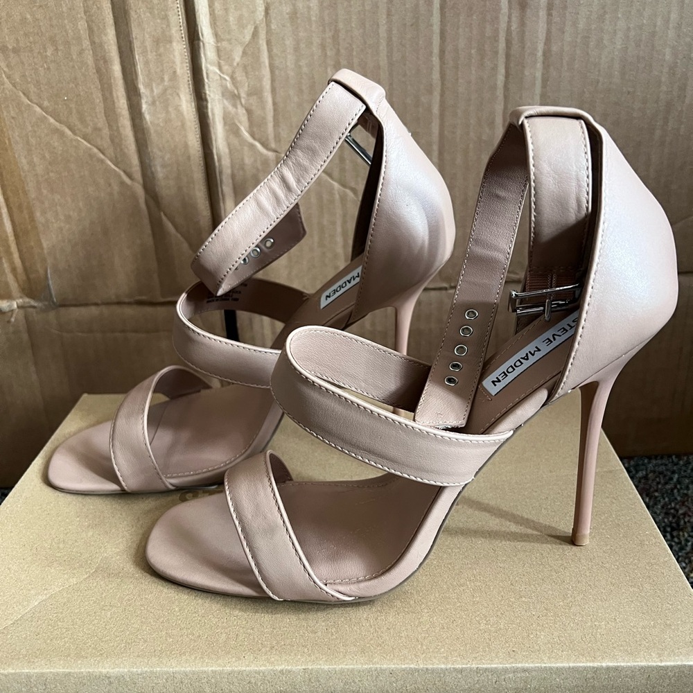 Steve Madden Nude Strappy Heels